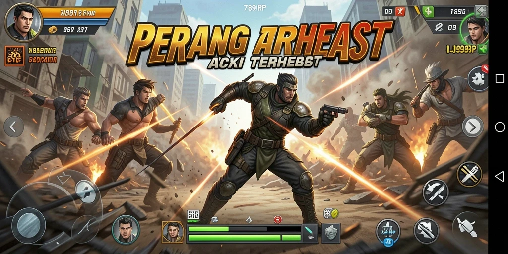 Screenshot gameplay <strong>789RP</strong> menunjukkan pertarungan aksi yang mendebarkan.