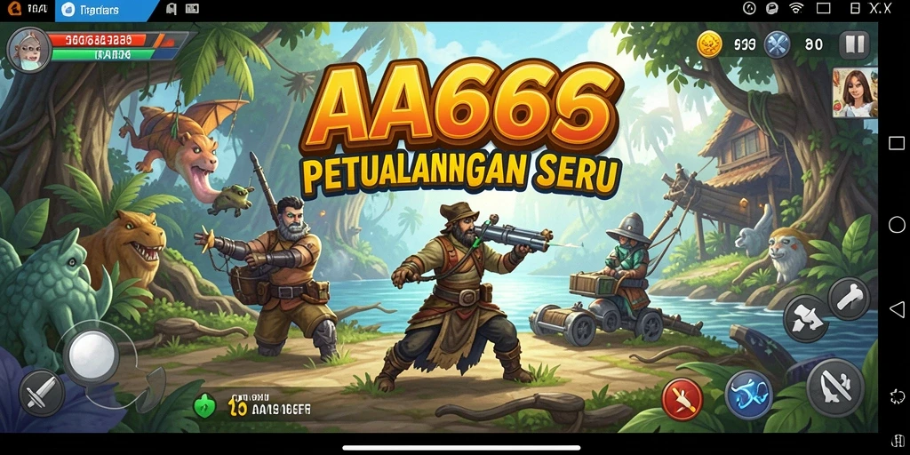 Tampilan gameplay petualangan yang menakjubkan dalam AA666.