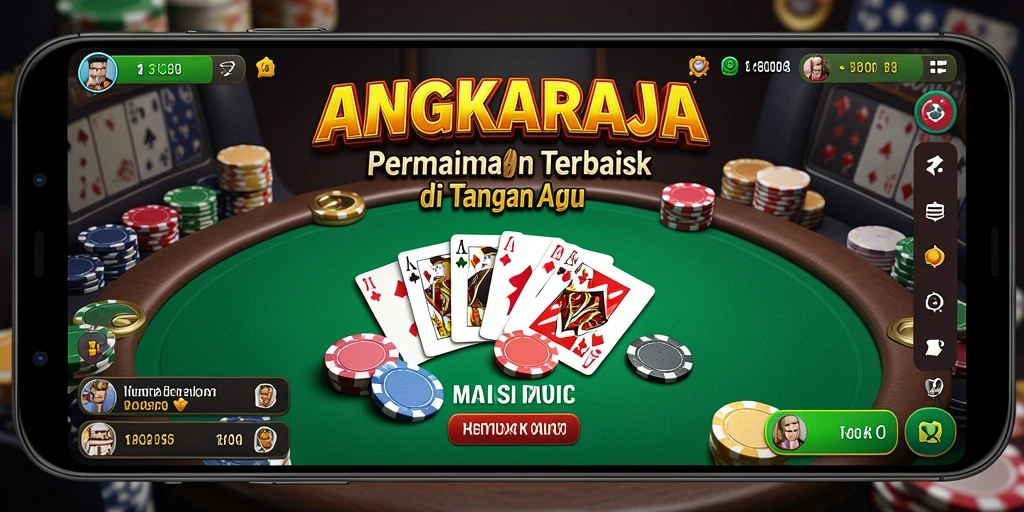 Screenshot gameplay Poker di ANGKARAJA yang menarik dan mendebarkan.