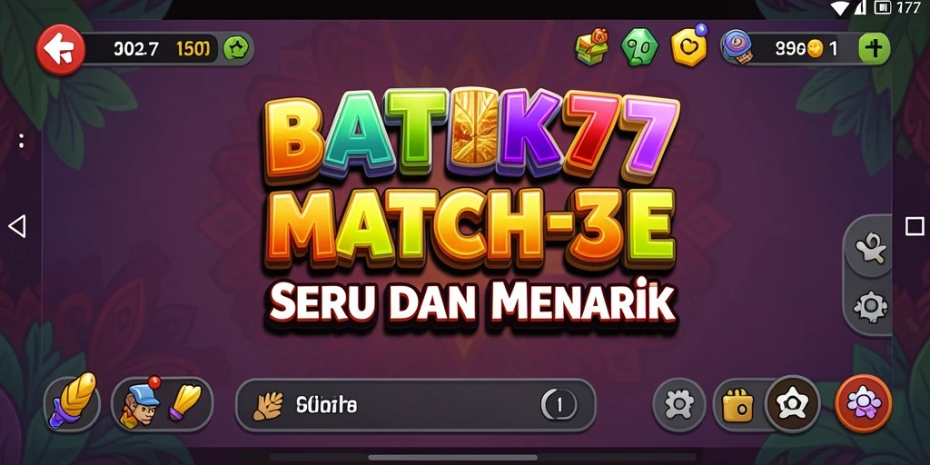 Screenshot gameplay BATIK77 menunjukkan keseruan mencocokkan pola batik.