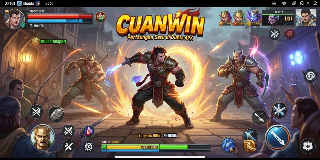 Tampilan seru gameplay pertarungan di CUANWIN.