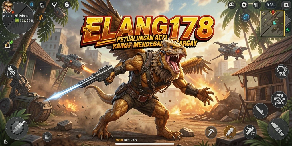 Screenshot menunjukkan aksi seru dalam permainan ELANG178.