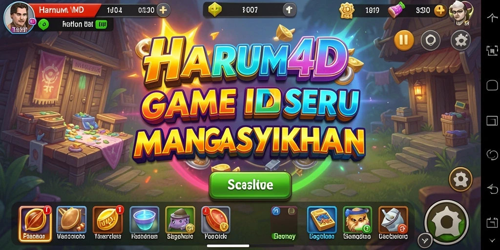 Tampilan gameplay HARUM4D yang menarik dan penuh warna.