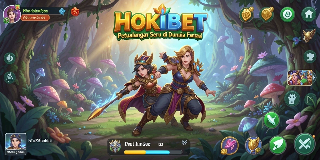 Screenshot HOKIBET menampilkan karakter dalam aksi petualangan.