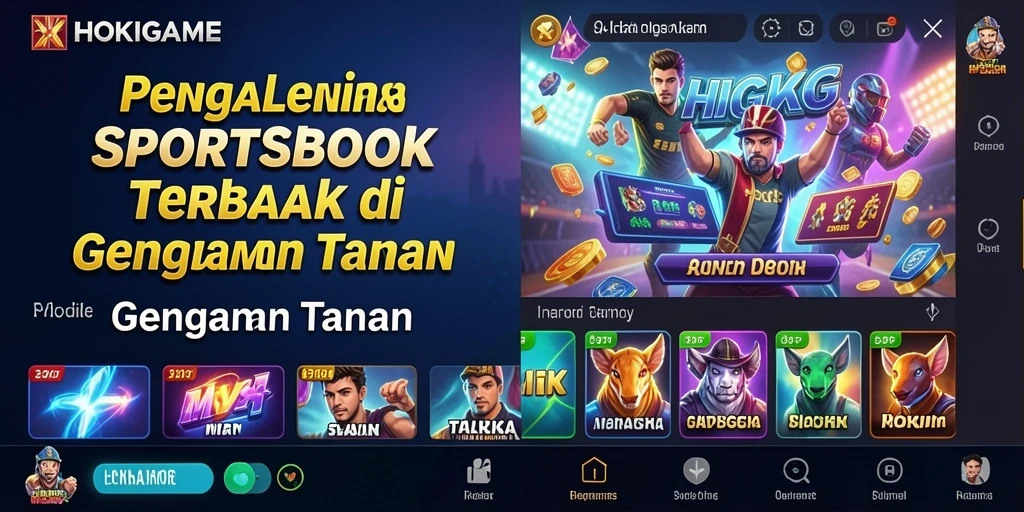 Screenshot HOKIGAME menampilkan antarmuka taruhan olahraga yang menarik.