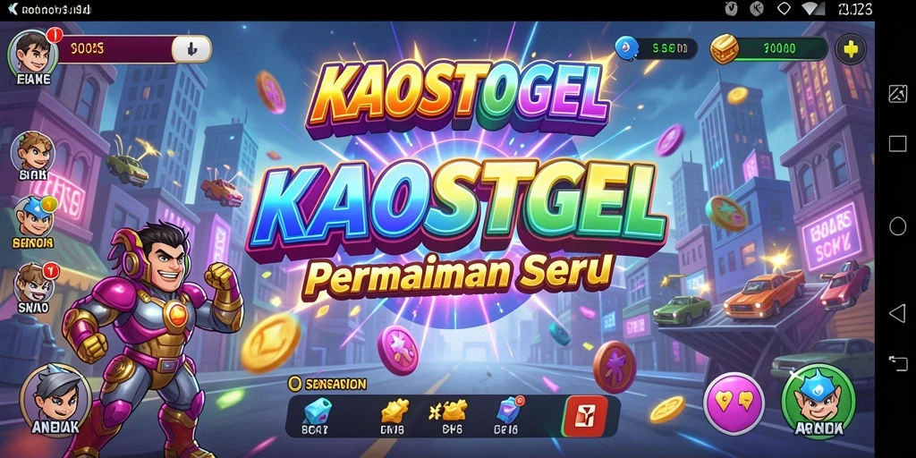 Screenshot gameplay KAOSTOGEL menampilkan keseruan di setiap level.