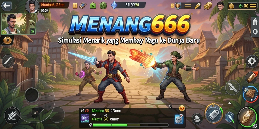 Tampilan gameplay MENANG666 yang menarik dan penuh warna.