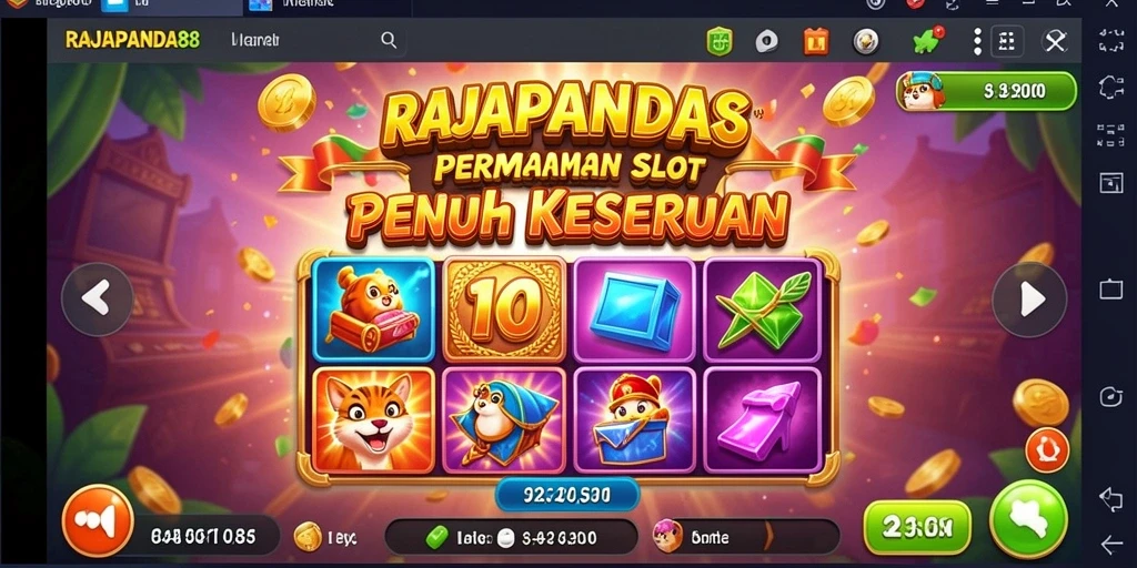 Tampilan menarik dari gameplay Slot RAJAPANDA88.