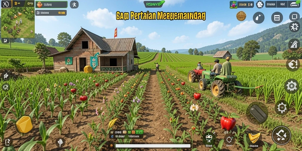 Tampilan gameplay RSNVIP dengan aktivitas bertani yang menyenangkan.