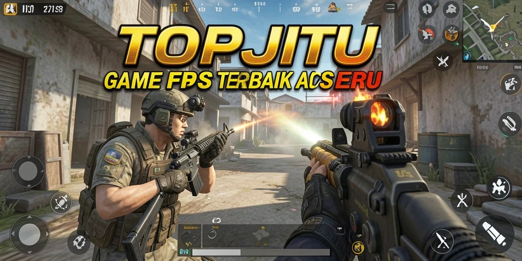 Screenshot menunjukkan aksi seru dalam gameplay TOPJITU dengan grafis menawan.