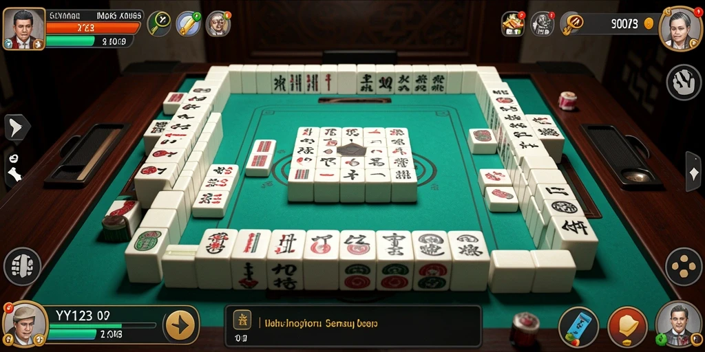 Tampilan gameplay seru di YY123, menampakkan keseruan permainan Mahjong.
